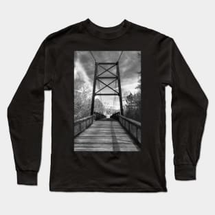 Cable Bridge Black and White Long Sleeve T-Shirt